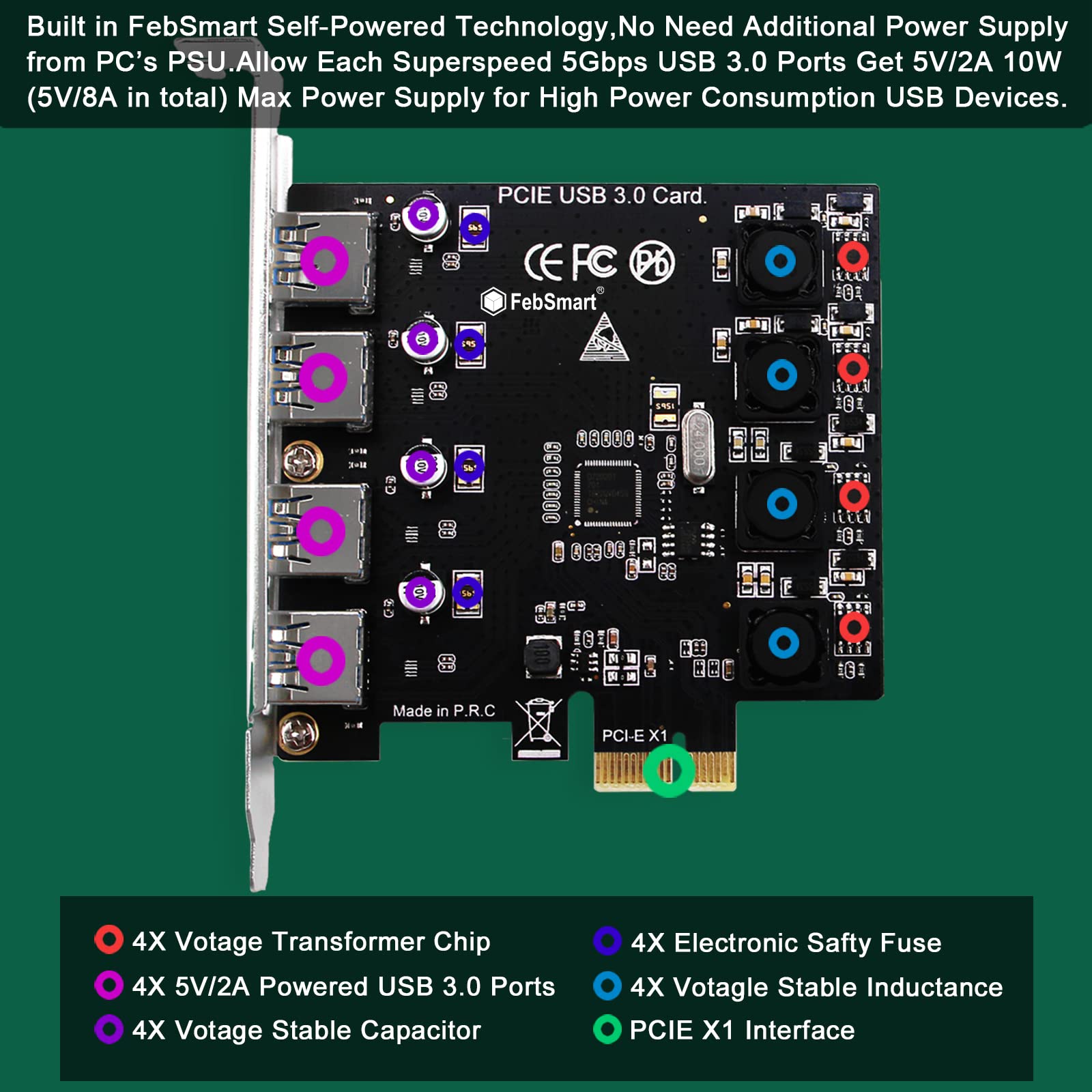 Amazon.co.jp: 4ポート Superspeed 5Gbps USB 3.0 PCI Express拡張
